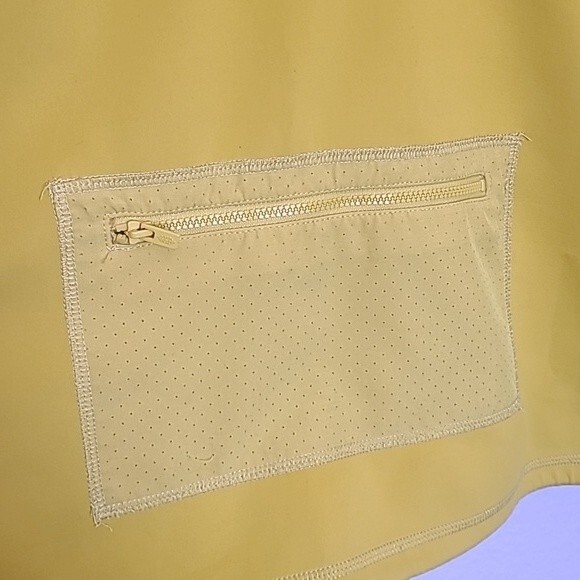 Free People Yellow Reach the Summit Cropped Neoprene Hoodie workout jacket Small - Picture 3 of 12